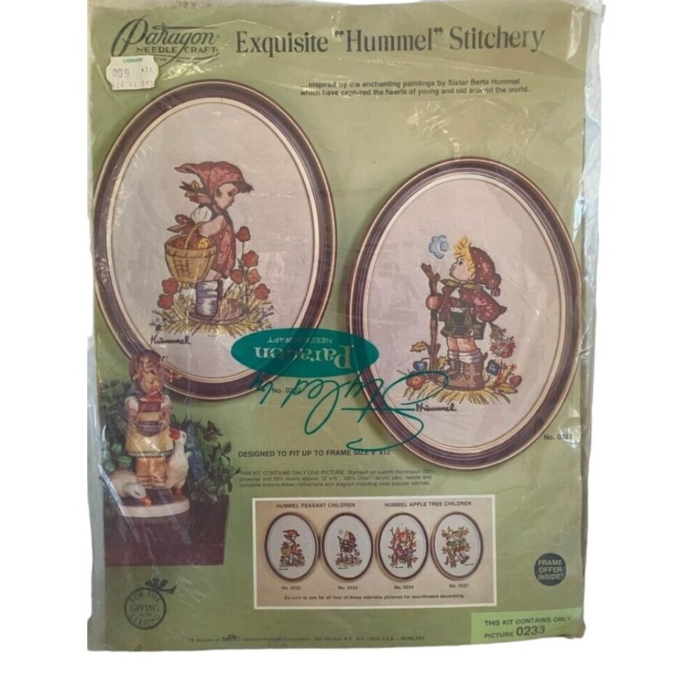 Paragon Exquisite Hummel Crewel Stitchery Kit 233